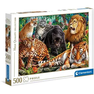 Clementoni Compact 500 pièces - Wild Cats pas cher