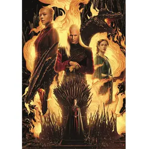 Clementoni House Of The Dragon-500 pièces, affiche incluse, puzzle série TV, divertissement pour adultes, fabriqué en Italie, 35548, multicolore