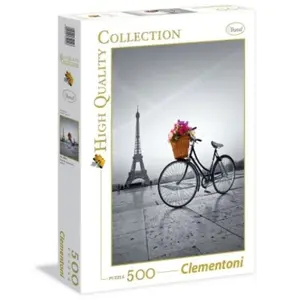 Puzzle 500 pièces - Promenade romantique à Paris - CLEMENTONI - Scène de vie - Matériau recyclé pas cher