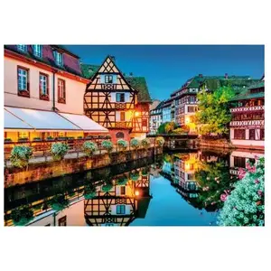 Puzzle 500 pièces - CLEMENTONI - Vieille Ville de Strasbourg - Voyage et cartes pas cher
