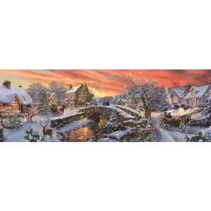 Clementoni Puzzle Panorama 1000 Compact Noël (1000 pièces) pas cher