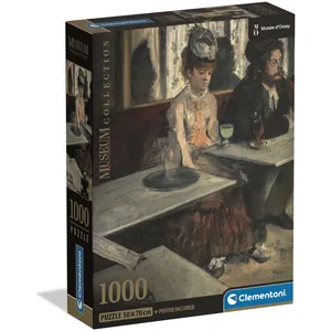 Clementoni Puzzle Compact 1000 pièces : Degas - Dans un Café pas cher
