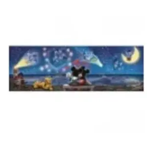 Clementoni - Puzzle Panorama - 1000 pièces - Mickey et Minnie - Fabriqué en Italie pas cher