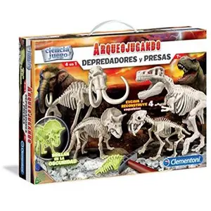 Clementoni - arqueojugando, set avec 4 dinosaures surligneur (55110.1) pas cher