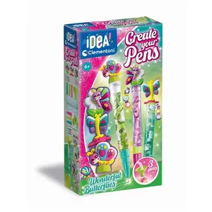CLEMENTONI - Crée tes stylos - Wonderful Butterflies pas cher