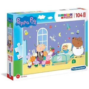 Clementoni - Puzzel 104 Stukjes Maxi Peppa Pig, Kinderpuzzels, 6-8 jaar, 23735 pas cher