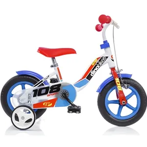 Vélo Enfant Dino Bikes 10 Pouces Blanc et Bleu - Frein Avant - Stabili... pas cher