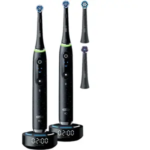 Oral-B iO 10 Noir et Noir Lot de 2 + 4 Brossettes 83922911 pas cher