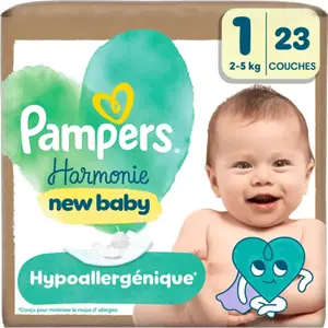 Pampers Couches Harmonie T1 (2-5 Kg) 23 couches pas cher