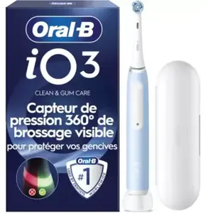 Brosse à dents électrique ORAL-B iO3 Series Ice Blue pas cher