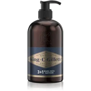 Gillette King C. Composé Nettoyant Visage et Poils du Visage pour Hommes, Contient Du Bois de Coco, de L'huile d'Argan et de l'Huile d'Avocat, 350 ml pas cher