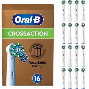 Oral-B Pro Cross Action Brossettes Pour Brosse À Dents, Pack De 16 Unités, Convient À Une Boîte Aux Lettres pas cher