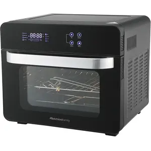Melchioni Family | Combo Friteuse à air avec 24 litres de capacité, friteuse + four statique et ventilé avec 11 programmes, 45-230°, modèle victoria, couleur noire pas cher