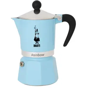 Comparateur de prix : Cafetière 6 tasses Rainbow bleu - Bialetti - Bleu - Inox