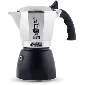Bialetti Brikka (r)Evolution - Percolator - 4 kops - Zwart/ Aluminium pas cher