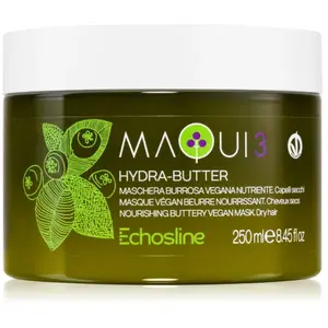 ECHOSLINE Maqui 3 Hydra-Butter Masque Beurre Végétalien pour Cheveux Secs-250 ML, Multicolor, One Size