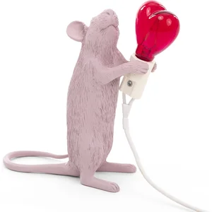 Seletti MOUSE LOVE-Lampe à poser Souris câble USB H8cm pas cher
