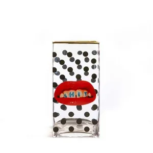 SELETTI Toiletpaper Vase carré Shit Pois 30 cm pas cher