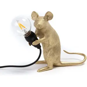 Seletti MOUSE-Lampe à poser Souris assise câble USB H12.5cm pas cher