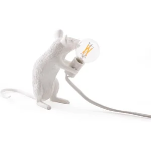 Seletti MOUSE-Lampe à poser Souris assise câble USB H12.5cm pas cher