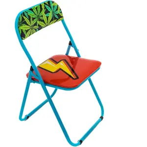 SEDIA IN METALLO PIEGHEVOLE STUDIO JOB BLOW CM. 44 H.47/80 FLASH NEW SELETTI pas cher
