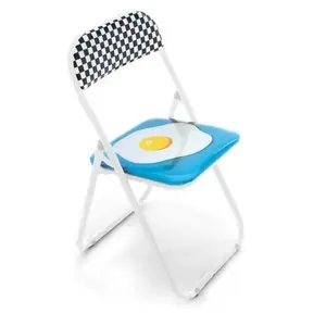 Chaise pliante en métal Studio Job Blow cm. 44 H.47/80 Egg Seletti