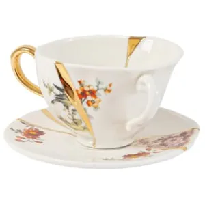 SELETTI Kintsugi Tasse à thé avec soucoupe n°1 pas cher