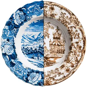 Assiette creuse - Seletti - Sofronia - Multicouleur - Porcelaine Bone ... pas cher