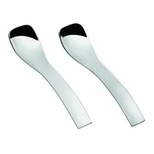 Guzzini Fratelli Gocce, 6 Petites cuillères 10,5 cm, Acier/Argent 18/1...