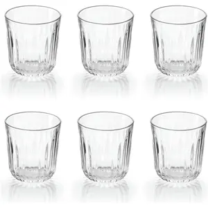 Guzzini - Gocce, Set 6 gobelets en verre Everyday - Transparent, Ø 8,5 x h9 cm - 08150000