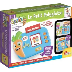 CAROTINA Le Petit Polyglotte - Jeu Éducatif Bilingue - LISCIANIGIOCHI - 100 Mots & Quiz Interactif - Dès 3 ans pas cher