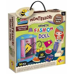 Lisciani Montessori Legno Magnetic Fashion Doll (Allemand, Anglais) pas cher