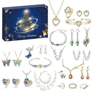 Calendrier de l'Avent de Noël pour Fille et Femme, Bracelet,Collier, B... pas cher