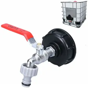 PZCC Robinet de cuve de récupération deau 1000L   Adaptateur IBC S60X6...