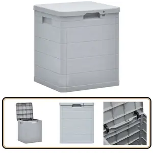 vidaXL Opbergbox 90L - Lichtgrijs - Binnen & BuitenVendu parbol