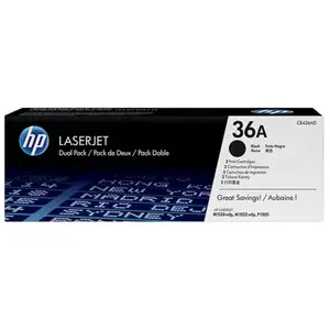 HEWLETT-PACKARD HP 36A - pack de 2 - noir - originale - LaserJet - cartouche de toner (CB436AD)Vendu parfnac-be