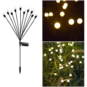 FEI YU Lampes solaires d'extérieur, 2 pièces 10 led, lumières lucioles solaires pour jardin, balcon, lumière solaire extérieure, décoration de jardin, pas cher