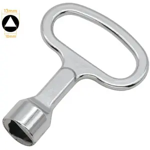ENSOLEILLE Clé Triangulaire en Métal Clé de la Boîte du Compteur Clé Triangle à Douille Argent ,Clé pour armoires de distribution triangle 10 mm pas cher