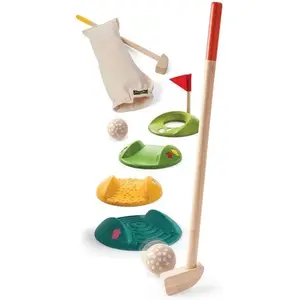 PlanToys Houten Speelgoed Minigolf - Volledige set. pas cher