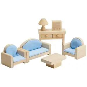Salon en bois naturel pas cher