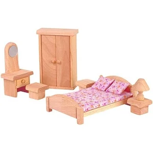 Plan Toys Chambre parentale en bois naturel pas cher
