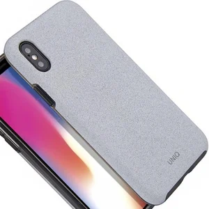 UNIQ - Lithos - iPhone Xs Max hoesje lichtgrijs/lichtgrijs pas cher