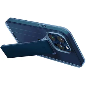 UNIQ hoesje Heldro Mount met standaard iPhone 15 Pro Max 6,7" blauw/ul... pas cher