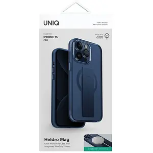 UNIQ Heldro Mag Serie - iPhone 15 Pro Hoesje - MagClick - Niebieski pas cher