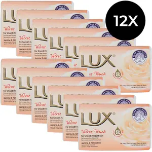 LUX Velvet Touch Bar Soap - 12 x 80 g pas cher