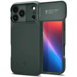 Spigen - Optik Armor MagSafe - iPhone 17 Pro Max - Abyss Green (Apple iPhone 17 Pro Max), Coque pour téléphone portable, Vert pas cher