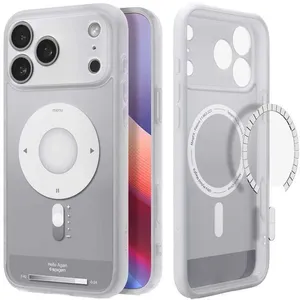 Spigen Coque Ultra Hybrid MagSafe Apple iPhone 17 Pro Max - Clear Silver pas cher