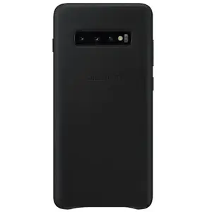 Coque en cuir Samsung Noir pour Galaxy S10 Plus pas cher