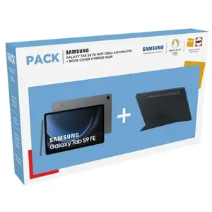 Samsung Pack TAB S9FE WIFI 128Go Noir + Cover pas cher