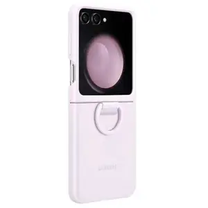 Samsung Silicone cover avec anneau pour Galaxy Z Flip5 - Lavender pas cher